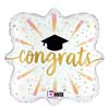 Grad Congrats Fireworks Foil Balloon