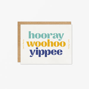 Hooray Letterpress Greeting Card