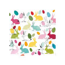Rabbit & Eggs Beverage Napkins