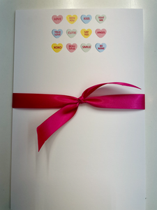 Conversation Hearts Note Cards