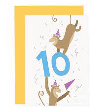 Party Animal 10th Birthday Card